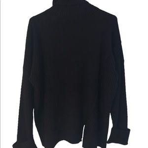 French Connection Cowl Neck Oversized Tunic Sweater Women’s Black Size Small